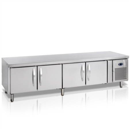 Table Réfrigérée Positive de Soubassement GN 1/1 - 350 L - 4 Portes Table Réfrigérée Positive de Soubassement GN 1/1 - 350 L - 4 Portes