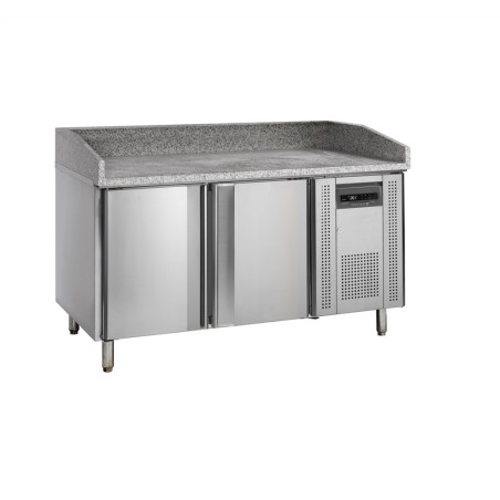 Table à Pizza en Inox - 400 x 600 mm - 2 Portes Table à Pizza en Inox - 400 x 600 mm - 2 Portes