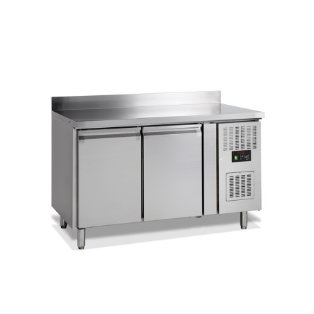 Table Réfrigérée Positive 2 Portes avec Dosseret - 272 L Table Réfrigérée Positive 2 Portes avec Dosseret - 272 L