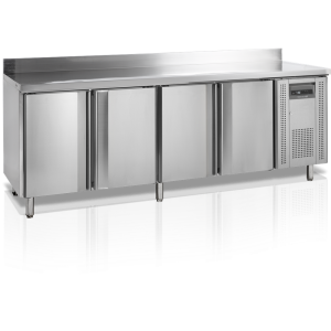 Refroidisseur de Comptoir à Snacks avec Dosseret - 4 portes - 460 L