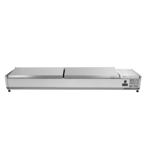 Saladette Réfrigérée à Poser Couvercle Inox - 9 x GN 1/3