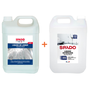 Pack Liquide de Lavage et de Rinçage Eau Dure pour Lave-Vaisselle