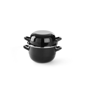 Cocotte à Moules Émaillée avec Couvercle - 2,3 L