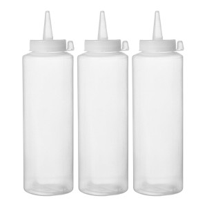 Flacon Distributeur Transparent - 0,35 L - Lot de 3