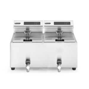 Friteuse Profi Line Numérique avec Robinet de Vidange - 2 x 8 L