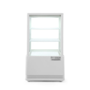 Vitrine Réfrigérée Noire 4 Faces Vitrées - 58 L