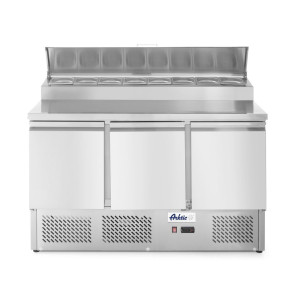 Comptoir de Préparation pour Pizzas ou Salades avec Vitrine Réfrigérée - 380 L - 8 Bacs GN 1/6
