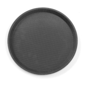 Plateau Rond en Polypropylène - Noir - 280 mm de Diamètre