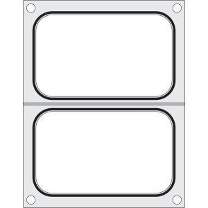 Matrice de Scellage pour Scelleuse Manuelle - 2 Compartiments 178 x 113 mm
