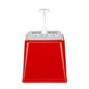 Distributeur de Sauce avec Pompe - Rouge - 2,5 L