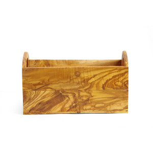 Boîte à Pain en Bois d'Olivier - 245 x 198 mm