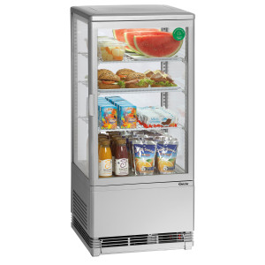 Mini Vitrine Réfrigérée - 78 L Argent