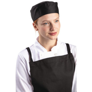 Calot de Cuisine Noir en Polycoton - Taille L