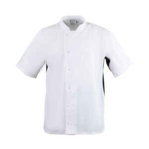 Veste de Cuisine Mixte Noire et Blanche Nevada - Taille XL