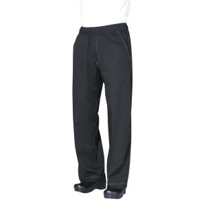 Pantalon de Cuisine Mixte Baggy Noir - Taille M