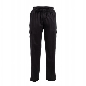Pantalon de Cuisine Mixte Cargo Noir - Taille XXL