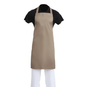 Tablier Bavette Marron Clair en Polycoton - 711 X 965 mm