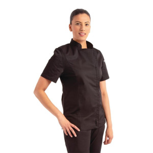 Veste de Cuisine Zippée Noire pour Femme Springfield - Taille S