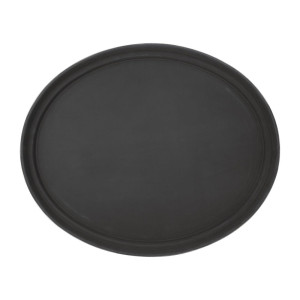 Plateau Ovale en Plastique Antiglisse - 685 x 560 mm