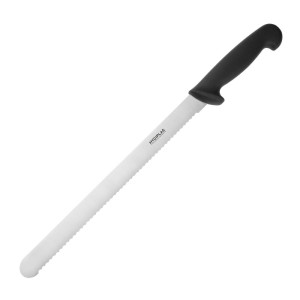 Couteau à Trancher Denté Noir - Lame 30,5 cm