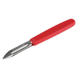 Éplucheur à Manche en Nylon Rouge Lame Double Face