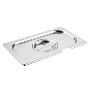 Couvercle Inox GN 1/4 avec Encoche