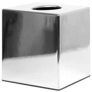 Boîte à Mouchoirs Cube Chrome Brillant
