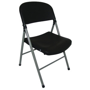Chaise Pliante Noire Et Grises - Lot De 2