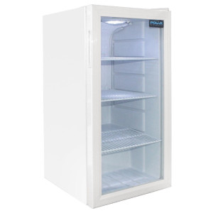 Vitrine Réfrigérée de Comptoir Blanche - 1 Porte - 88 L