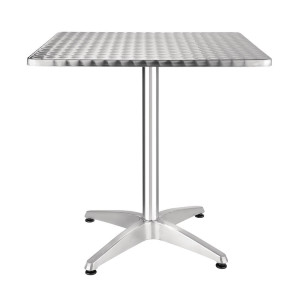 Table Bistrot Carrée en Inox - 700 x 700 mm