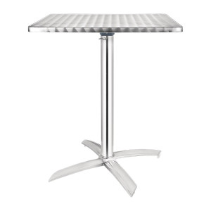 Table Carrée à Plateau Basculant en Inox - 600 x 600 mm