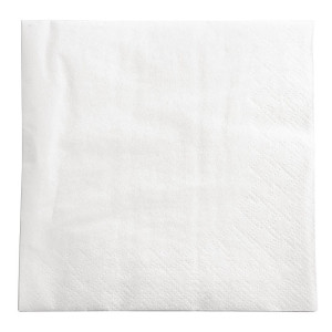 Serviette Cocktail Blanche 2 Plis - 240 x 240 mm - Lot de 1500