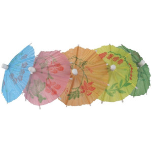 Parasol en Papier de Différentes Couleurs - Lot de 144