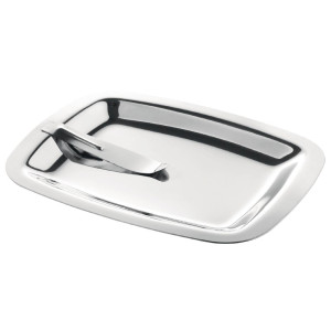 Plateau Addition en Inox avec Clip - 150 x 120 mm