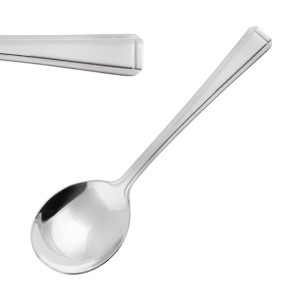 Cuillère à Soupe Ronde Harley en Inox - Lot de 12