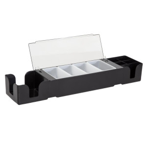 Boîte à Compartiments Noire en Plastique