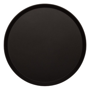Plateau Rond Fibre de Verre Anti-dérapant Noir Treadlite - Ø 405 mm