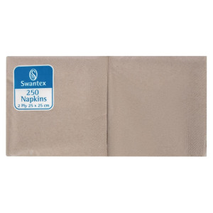 Serviettes Déjeuner Kraft Compostables 2 Plis 250 x 250 mm - Lot de 2000