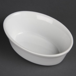 Plats à Gratin Ovales Blancs - 161 x 116 mm - Lot de 6