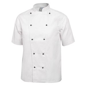 Veste de Cuisine Mixte Chicago Manches Courtes Blanche Taille L
