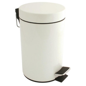 Poubelle À Pédale Blanche - 3L
