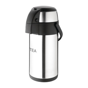 Pichet À Pompe Pour Thé en Inox - 3 L