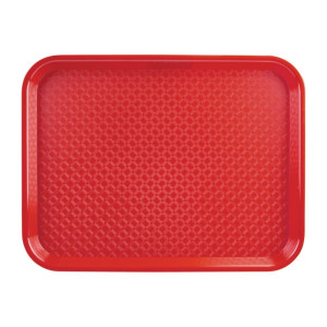 Plateau Fast Food En Plastique Rouge