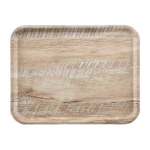 Plateau Stratifié Surface Grainée Madeira Chêne Clair 430 Mm