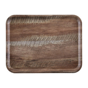Plateau Stratifié Surface Grainée Madeira Chêne Foncé 460 Mm
