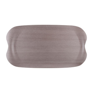 Plateau De Service Wave 43X23Cm Bois Gris Veiné