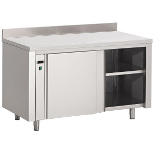 Armoire Chauffante en Inox Avec Dosseret - L 1000 x P 700mm
