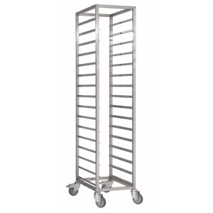 Chariot À Glissières en Inox GN 2/1-18 Niveaux