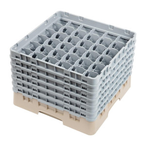 Casier À Verres 36 Compartiments Camrack Beige 500 x 500 mm