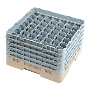 Casier À Verres 49 Compartiments Camrack Beige - L 500 x P 500mm